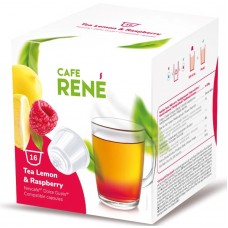 Розчинний чай Rene Lemon & Raspberry, 16 капсул Dolce Gusto