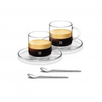 Чашки Vertuo Lungo set (2шт.) з блюдцями та ложками Nespresso