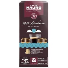 Кофе Caffe Mauro 100% Arabica dolce e fruttato, 10 капсул ALU nespresso