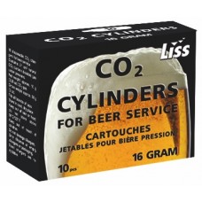 Балончики CO2 16 грам без різьби Liss, 10шт.